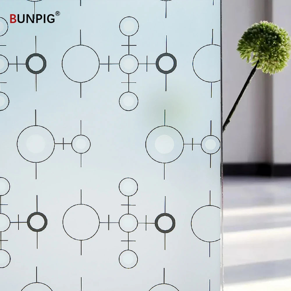 Window Film Privacy, Stained Glass Film, Frosted Opaque Glass Clings, Sun Blocking Vinyl Window Stickers for Door Home Office