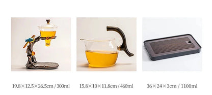 Glass Automatic Tea Set for Household Light Luxury High-end Teacup Magnetic Teapot Lazy Tea Maker