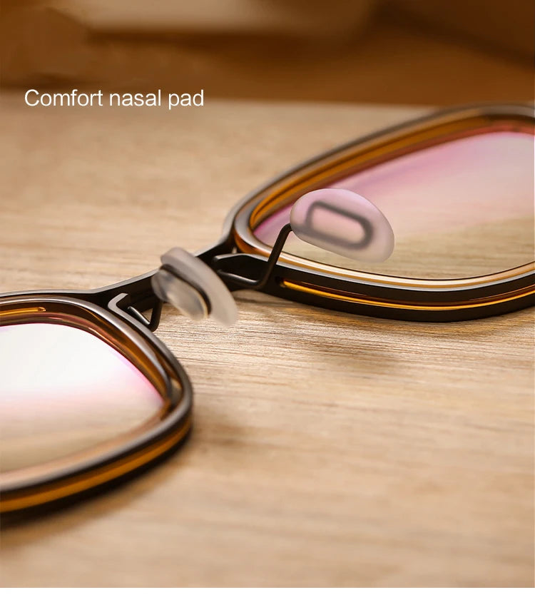 Vintage Square Titanium Acetate Eyeglasses Frame
