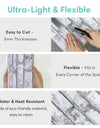 3D Tile Stickers, 3D Whitewash Brick Textures, Matte, 30cm x 30cm, Water and Mold Resistant, for Living Room Kitchen Wall Update