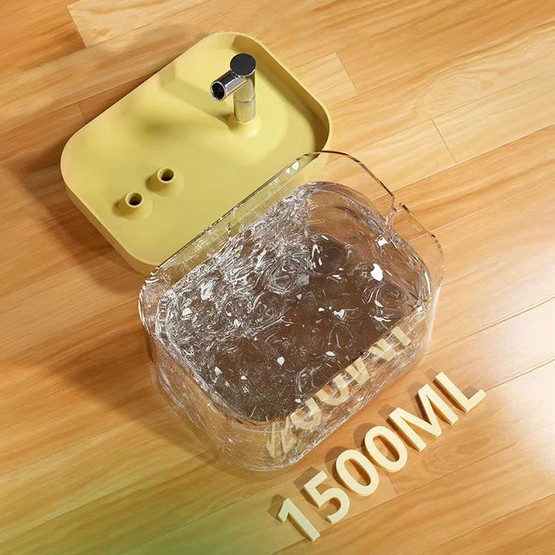 1500ML Automatic Pet Fountain - Fresh and Filtered Water Pet Drinking Dispenser Drinker for Cats Puppies - Ideal for Indoor Use