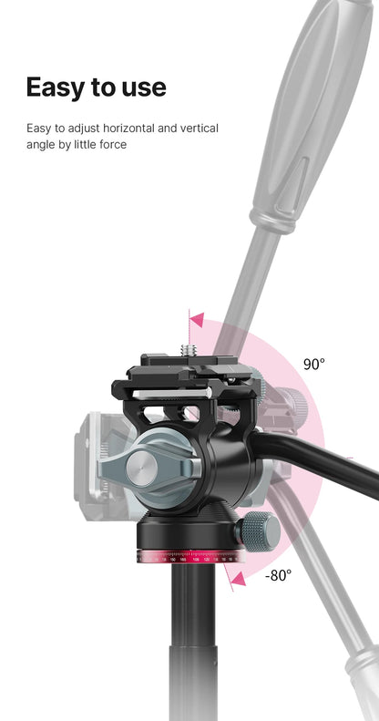 Panoramic Tripod Head Hydraulic Fluid Video Head For Tripod Monopod Camera Holder Stand Mobile SLR DSLR Camera