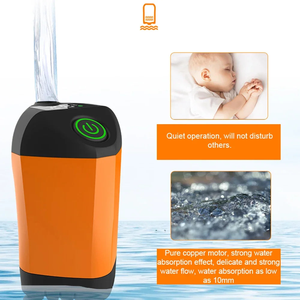 Portable Rechargeable Electric Camping Shower Pump with Temperature Display