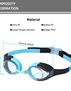 Kids Swimming Goggles Waterproof Swim Eyewear Glasses Anti-fog&Leak Girls Boys Youth Quick Adjustable Strap Age 3-14 Years Old