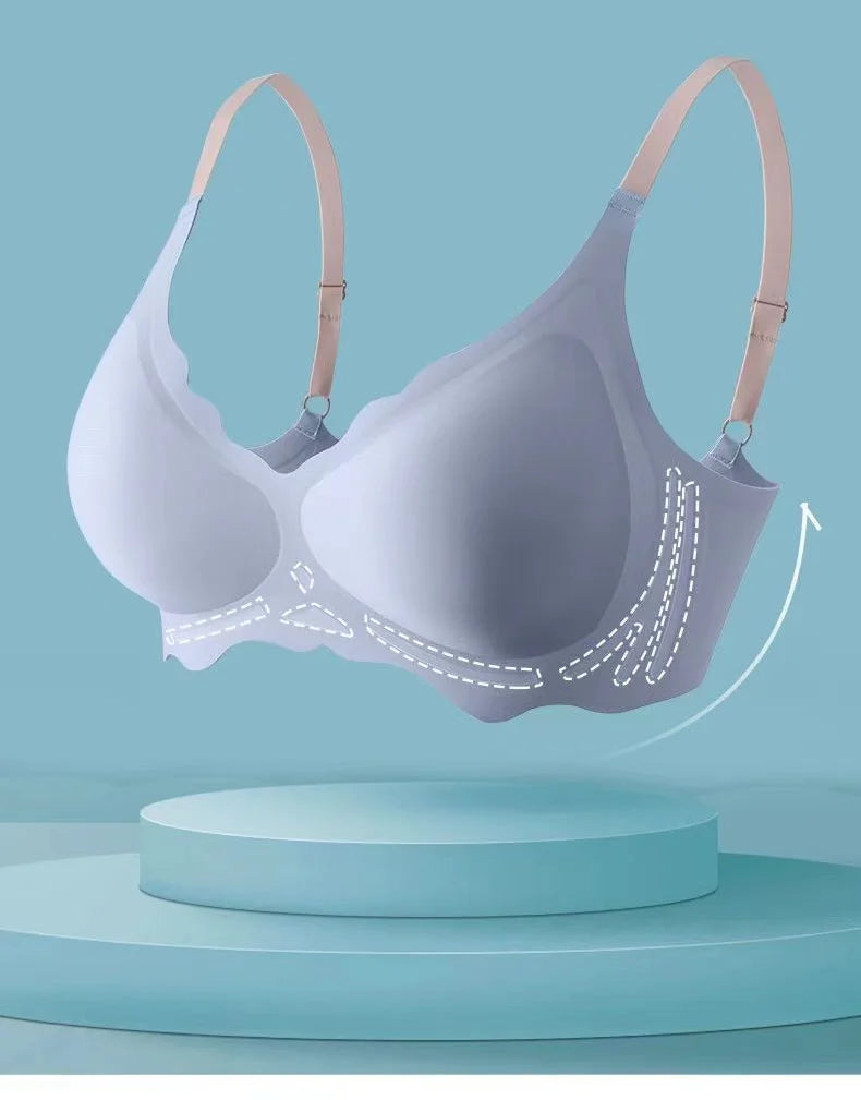Womens Seamless Wireless Push Up Bralette