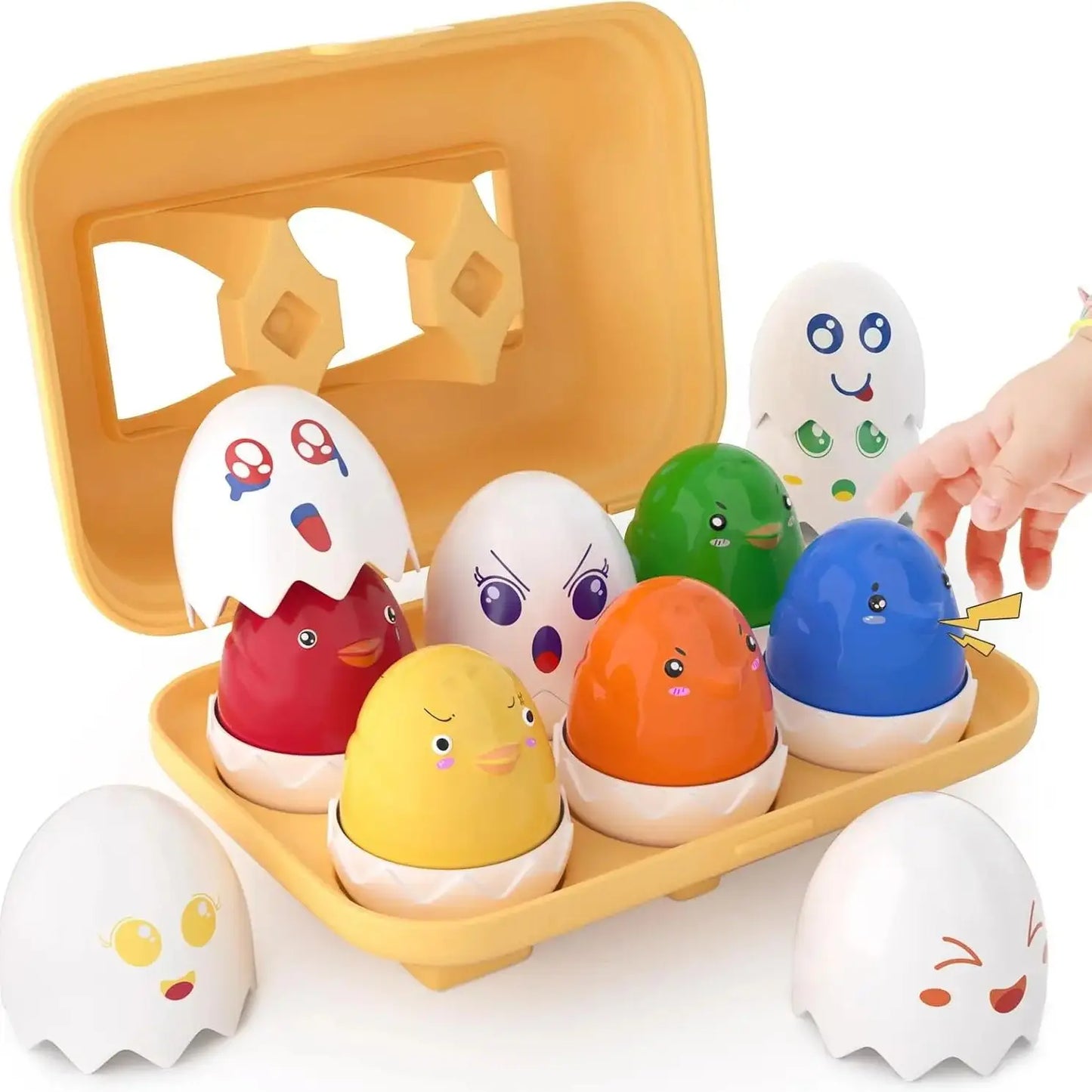 Eggs Toy 3D Puzzle Montessori Learning Education Math Toys Shape Match Smart Game For  Educational Easter Gifts