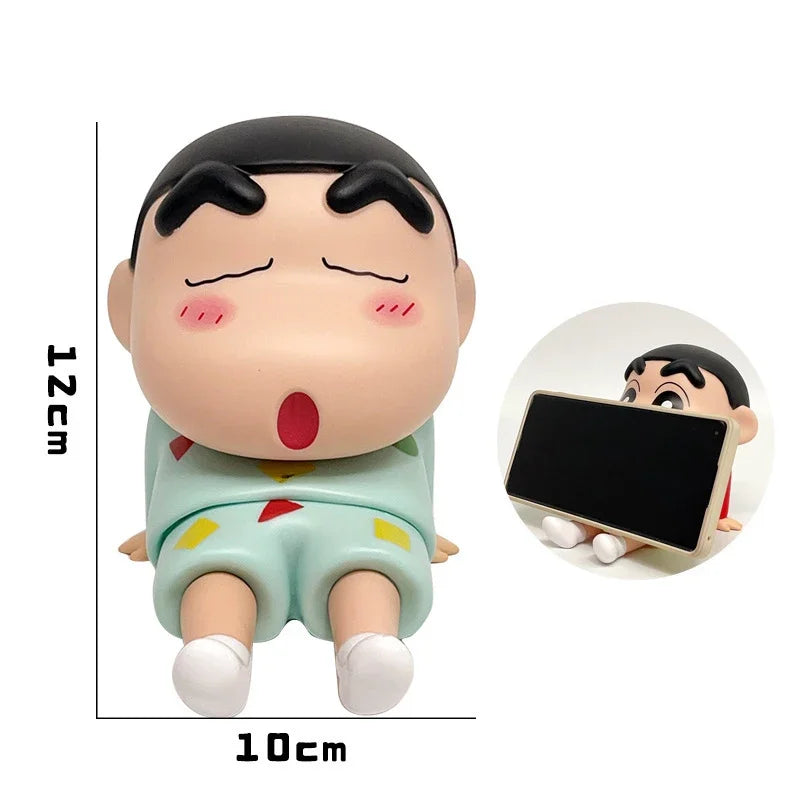 Crayon Shin Chan Anime Figure Phone Holder Desktop Ornament