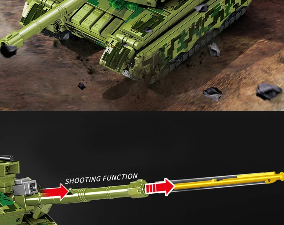 BLOCK Boys Military Type 15 Light Tank 99A 96 Main Battle Tank WW2 Model Building Blocks Army Soldiers Toys for