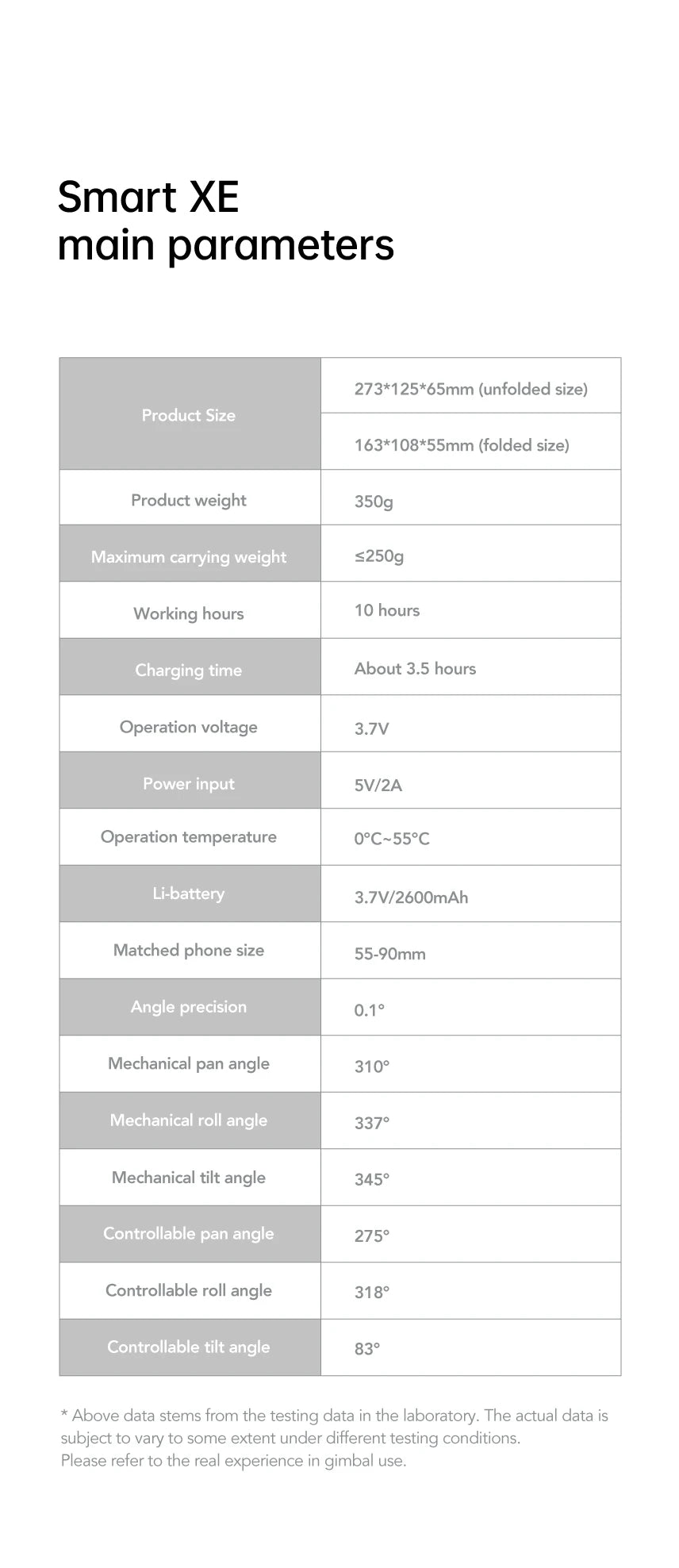 3-Axis Handheld Gimbal Stabilizer SmartXE for Smartphone for iPhone Android AI Face Tracking TikTok Vlog