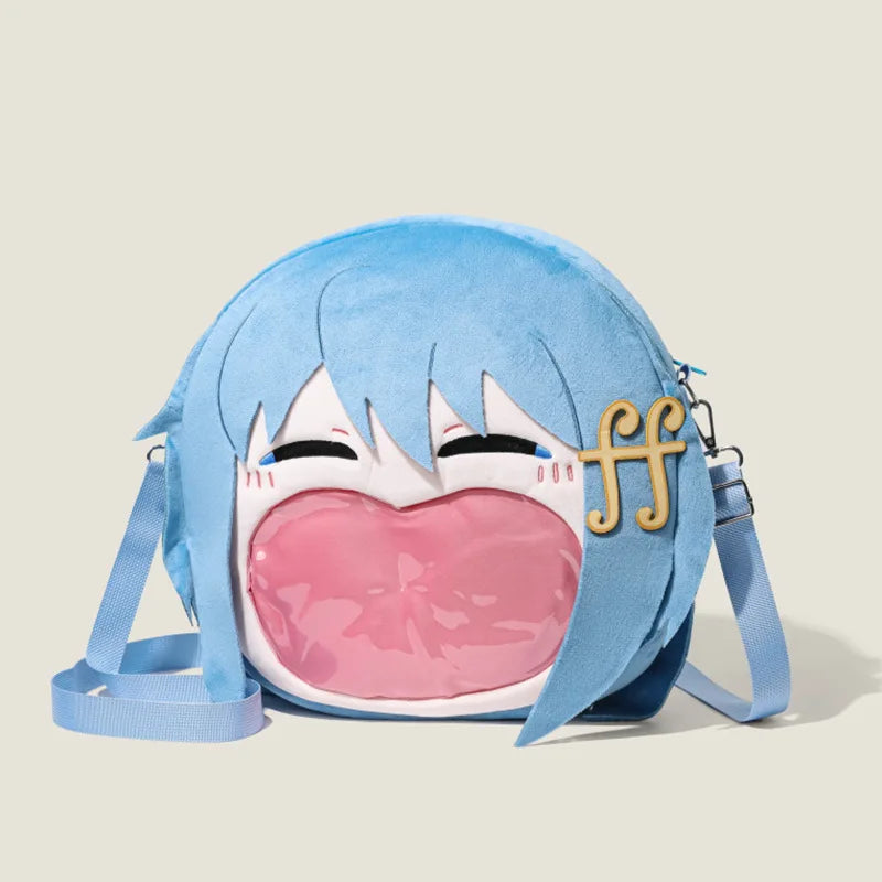 Anime Character Plush Backpack Large Capacity Casual Shoulder Bag