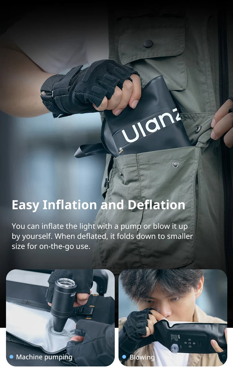20W Bi-Color Inflatable Tube LED Light Wand Stick Foldable for Photography, Live Streaming & Broadcasting