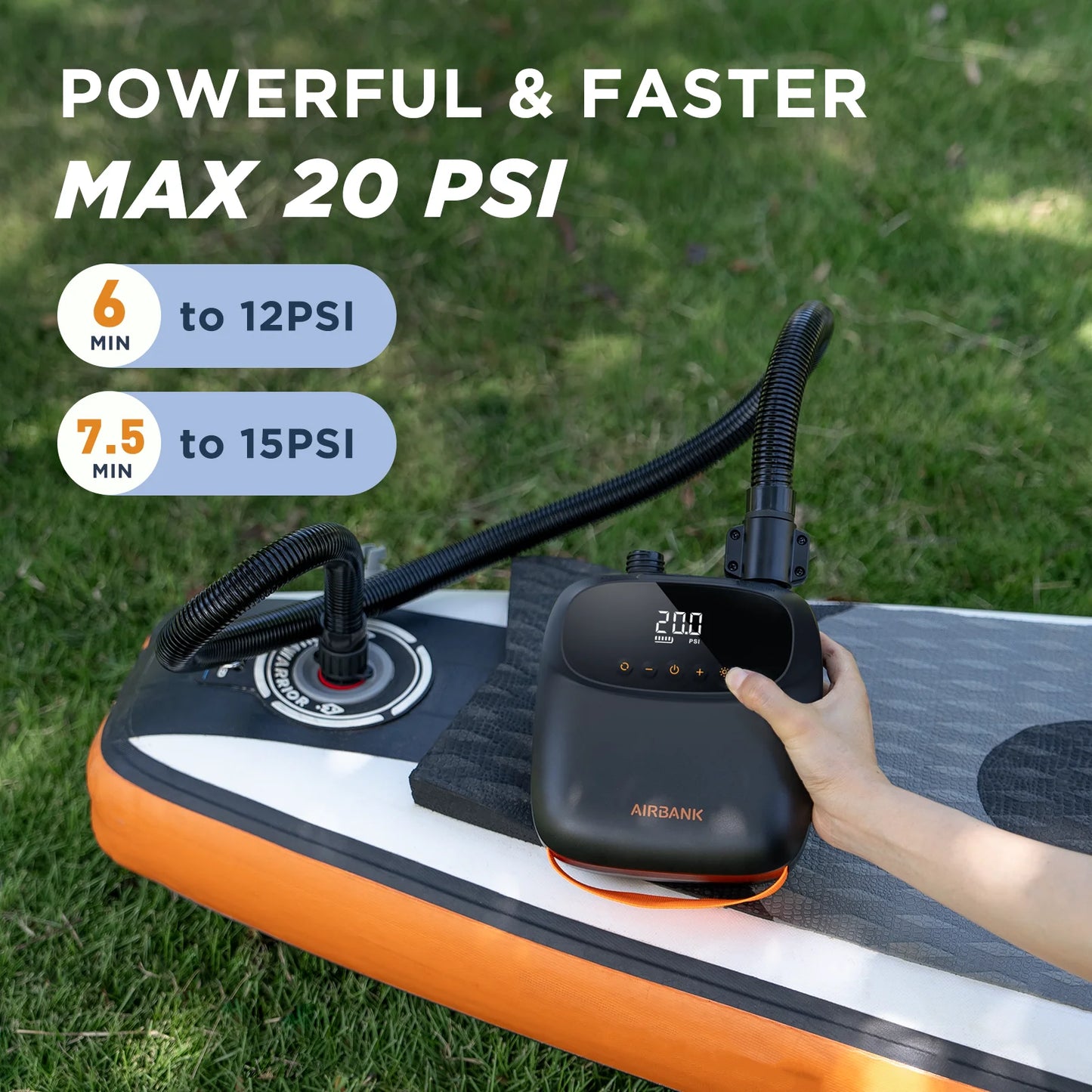 Rechargeable SUP Pump Boat Accessories Stand Up Paddle 20PSI Wilreless Inflatable PVC Pump for Kayak  Surfing Kite Mattress Tent