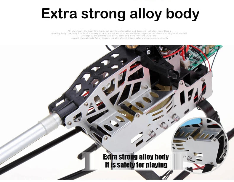 Rc Helicopter With Remote Control Extra Durable Big Plane Toy For Drone Model Outdoor 3.5CH 80cm Aircraft Large Helicopter
