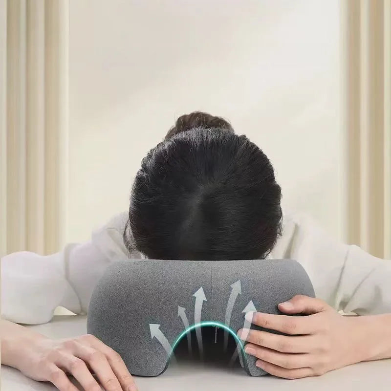 Face Down Sleeping Pillows Ergonomics Memory Foam Head Pillow Portable Travel Pillow Office Prone Cushion Breathable