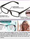 Newest Multifocal Readers High Quality Men Auto Adjusting Bifocal Reading Glasses +50 to +250 HD Magnifier