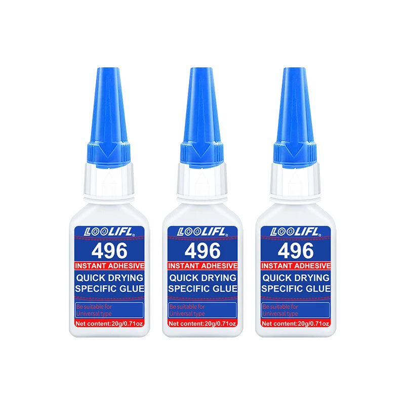 1-5pcs 20ml 496 Forte Trasparente Colla Morbida Scarpe Manicure Riparazione Accessori  Metallo Plastica Adesivo Multifunzionale