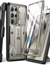 for Samsung Galaxy S23 Ultra S24 Case with Kickstand Slide Camera Cover Screen Protector Military Grade Shockproof 6.8"