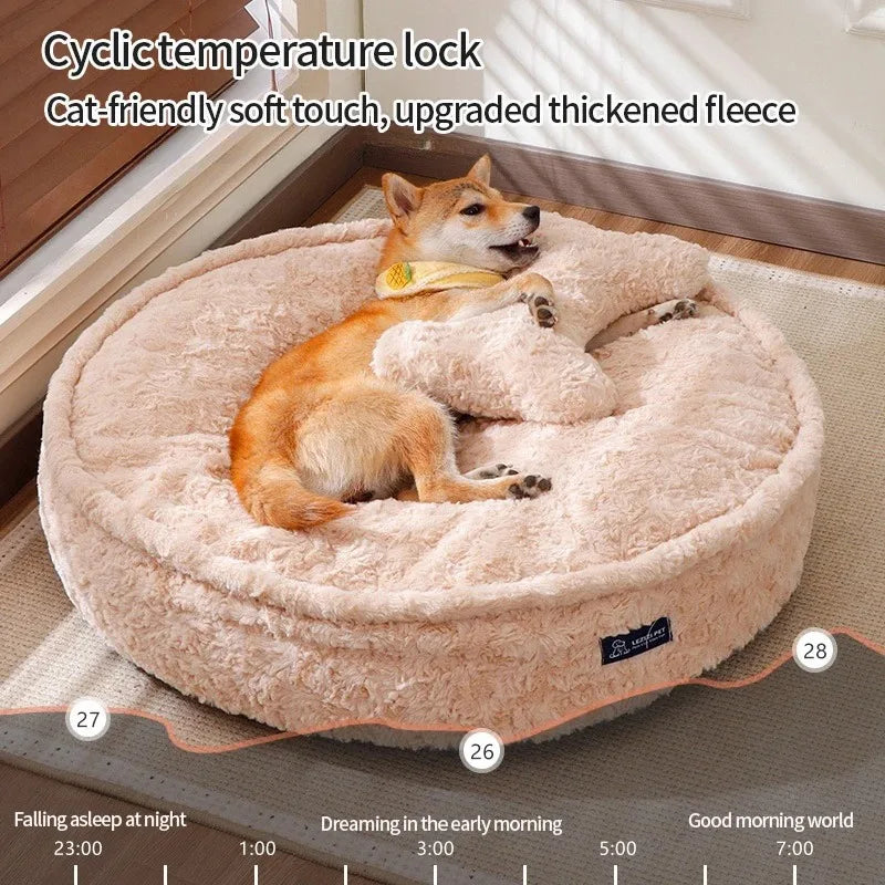 Fluffy Coral Fleece Pet Bed Sofa