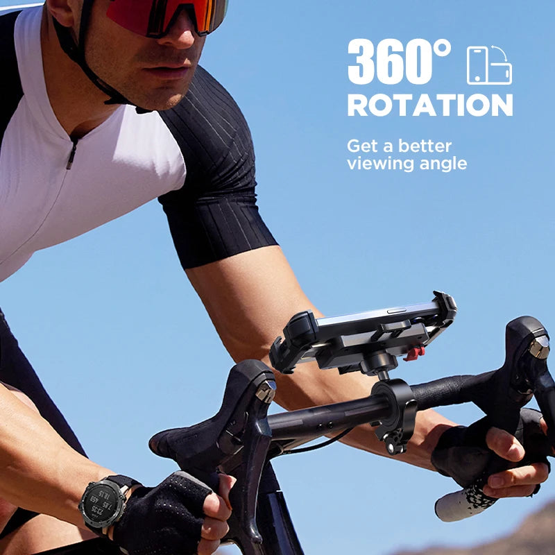 Motorcycle Phone Mount Upgrade Bike Phone Holder Ultra-Stable Bicycle Phone Mount Handlebar Cell Phone Clamp for Scooter