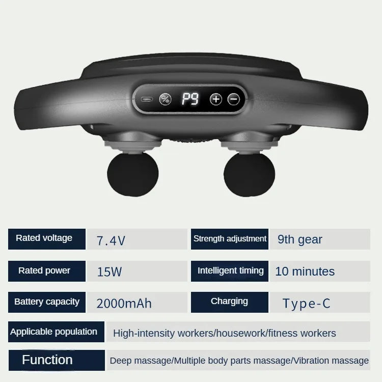 Muscle Massge  for Athletes,Handheld Back Massager，Handheld Deep Tissue Percussion Massager  for Neck,Back,Leg