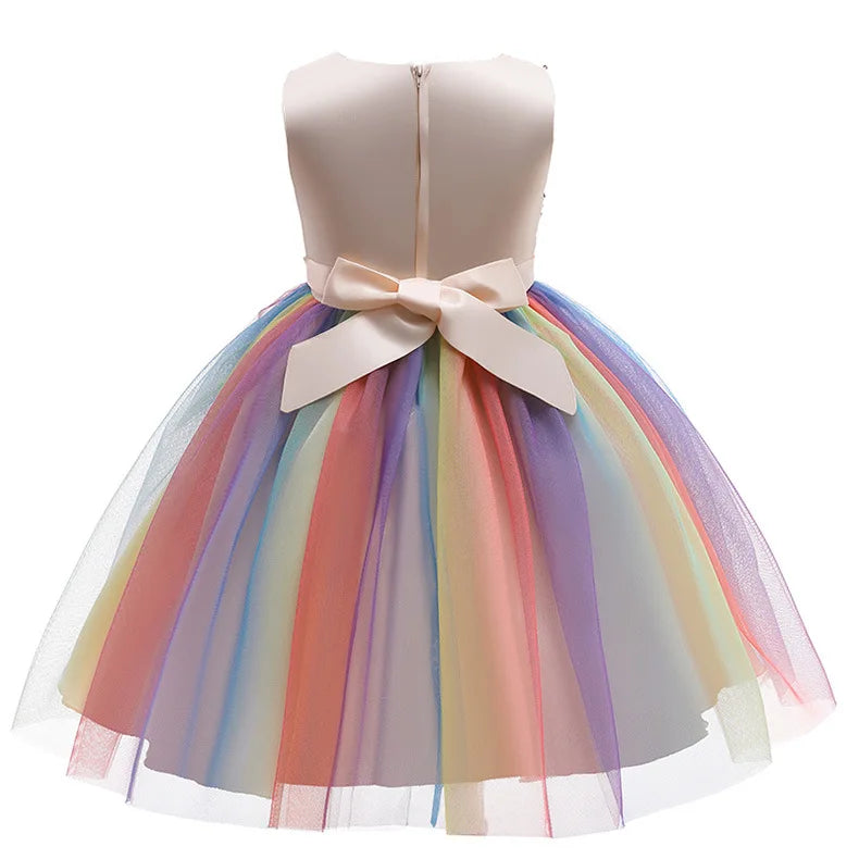 Princess Girl Dress Wedding Birthday Party Frocks for Children Costume Prom Ball Gown Elegant Party Dress For Girls