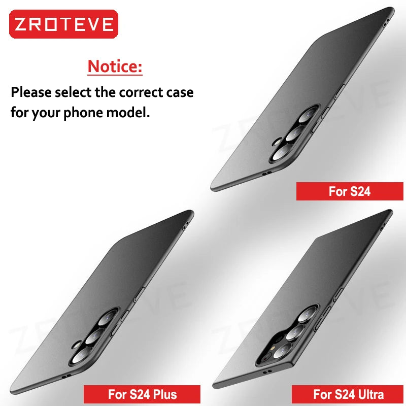 Zroteve Slim Matte Hard PC Case for Samsung Galaxy S26 Ultra / S25 Edge / S24 / S23 – Lightweight Protective Cover