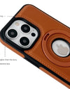 Leather for Magsafe Case For iPhone 16 15 Pro Max 14 Plus 16Pro Luxury Protection Magnetic Ring Holder Back Cover