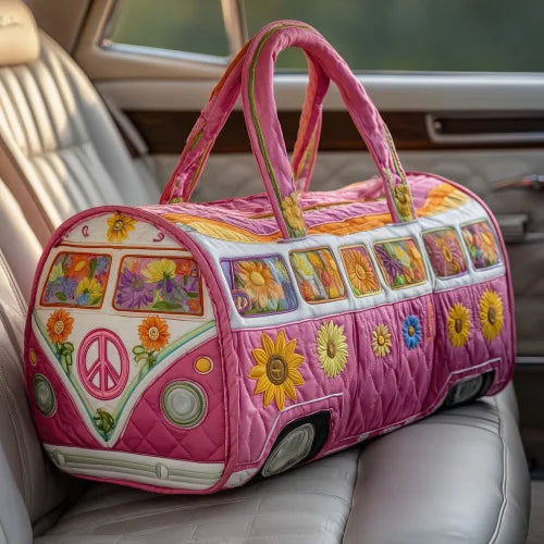 Adjustable Strap 3D Quilted Duffle Bag Large Capacity Sports Travel Tote