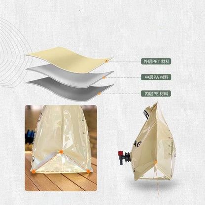 8L Large Capacity Camping Water Bag Outdoor Portable Folding Water Bag Food Grade Thickened Picnic Water Bag