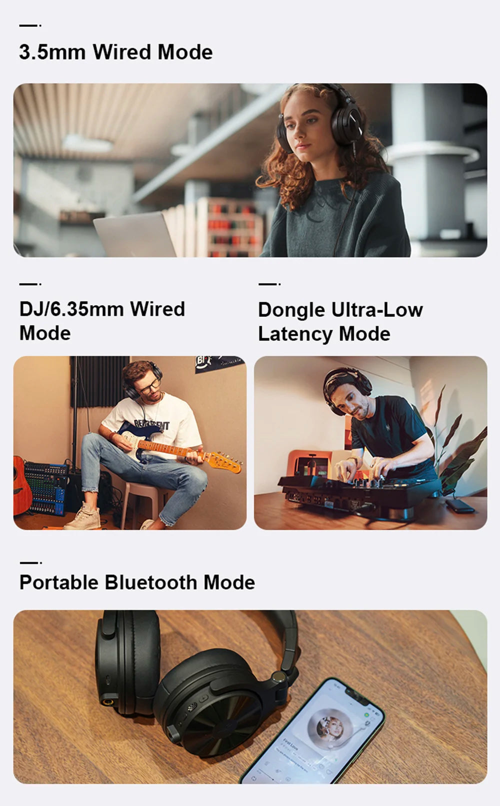 Studio Max1 Bluetooth Headphones Wireless DJ Headset With Low Latency Professional Studio Monitor Headphones Hi-Res LDAC