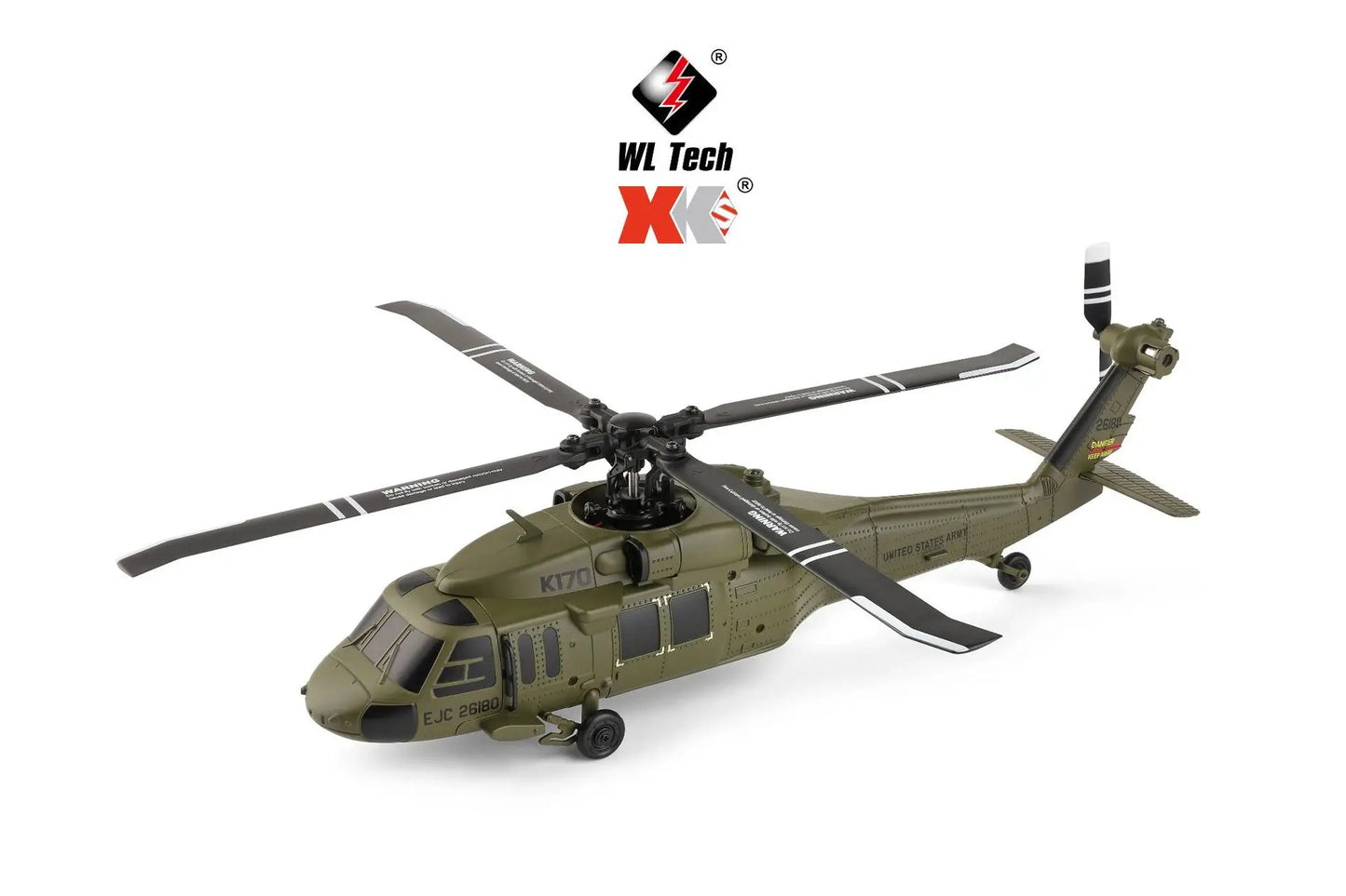 Realistic Four Channel Remote Control Military Helicopter With Brushless Motor