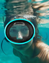 Oval Diving Mask Spearfishing Mask Classic Retro-Style Panoramic Wide View Scuba Goggles Tempered Glass Lens for Adults