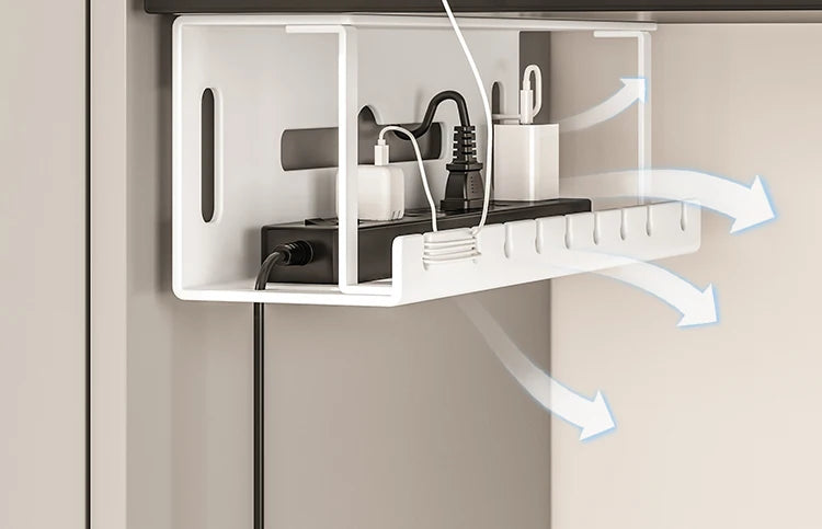 Under Desk Cable Management Tray, Metal Raceway Wires Cable Tidy Organizer Office and Home Cable Tray Use for Standing Desk