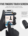 Winter Outdoor Warm Gloves Black Touchscreen Anti-slip Waterproof Bag Cycling Skiing Mountaineering Motorcycle Gloves Men