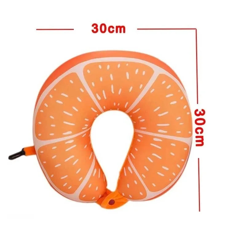 Travel Portable Fruit U Shaped Pillow Cushion Nanoparticles Neck Pillows Office Cervical Pillow Fruit Pattern Travel Pillows
