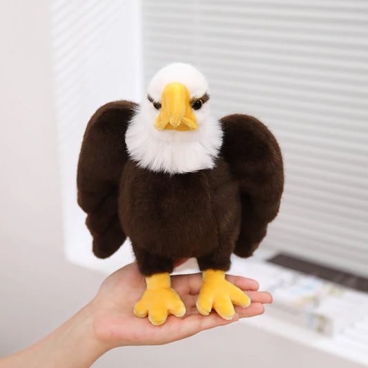 White Headed Eagle Plush Stuffed Animal Realistic Bird Model