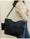 Big Black Shoulder Bags Large Soft Leather Crossbody Handbag Travel Tote Bag
