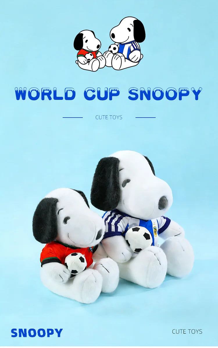 Kawaii Stuffed Doll Snoopy Football Plush Toy Cute Anime Character Stuffed Animal for Kids Birthday Gift and Cartoon Collection