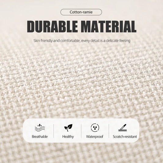 Universal Linen Cotton Car Seat Cover Set Breathable Soft Seat Cushion Protector
