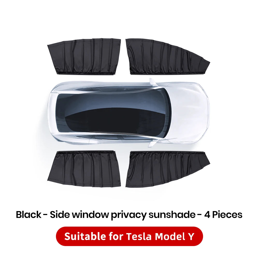 Ice Crystal Side Window Privacy Sunshade Set for Tesla Model 3 Y YL Highland Front and Rear Windshield Cover