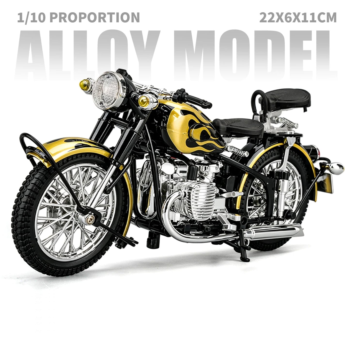 1 10 Scale Alloy Changjiang 750 Motorcycle Model with Sound and Light