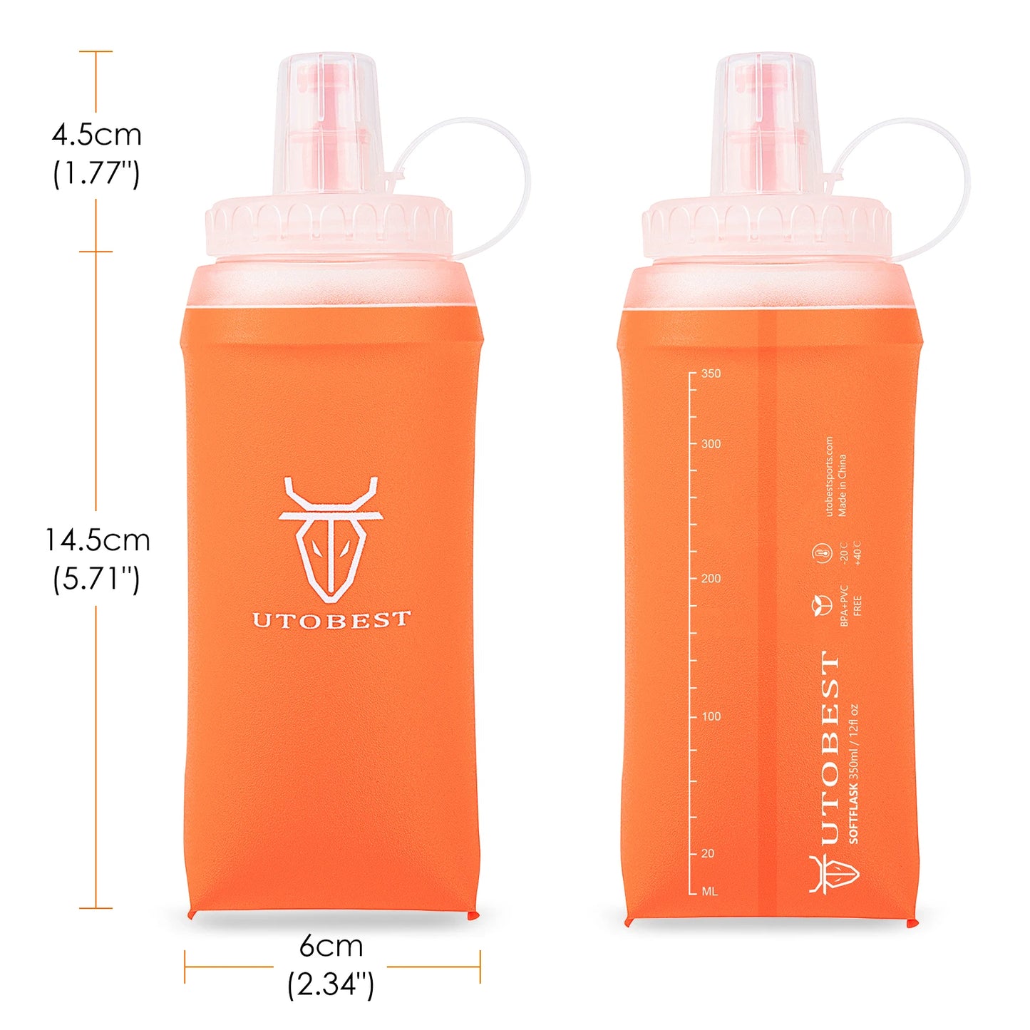 350ml/500ml Soft Flask Foldable Silicone Water Bottle TPU Running Kettle Outdoor Camping Running Cycling