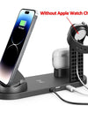 5 In 1 Wireless Charger Stand Pad For iPhone 15 14 13 Apple Watch Airpods Desk Phone Chargers Fast Charging Dock Station