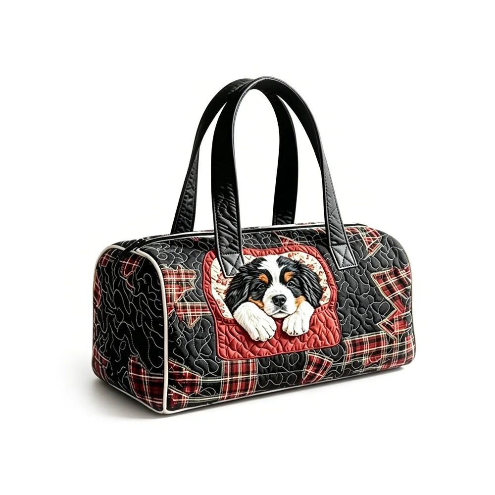 Vintage Animal Print Quilted Duffel Bag Overnight Travel Bag Lightweight Handheld Luggage for Vacation Gym Weekend Getaway