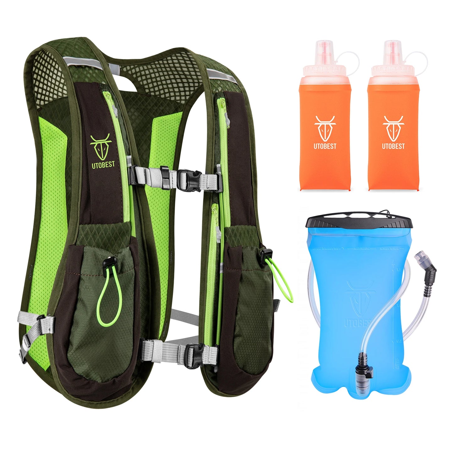Trail Running Backpack 5L Ultra Lightweight Hydration Vest Breathable Functional Pack for Marathon Cycling Hiking