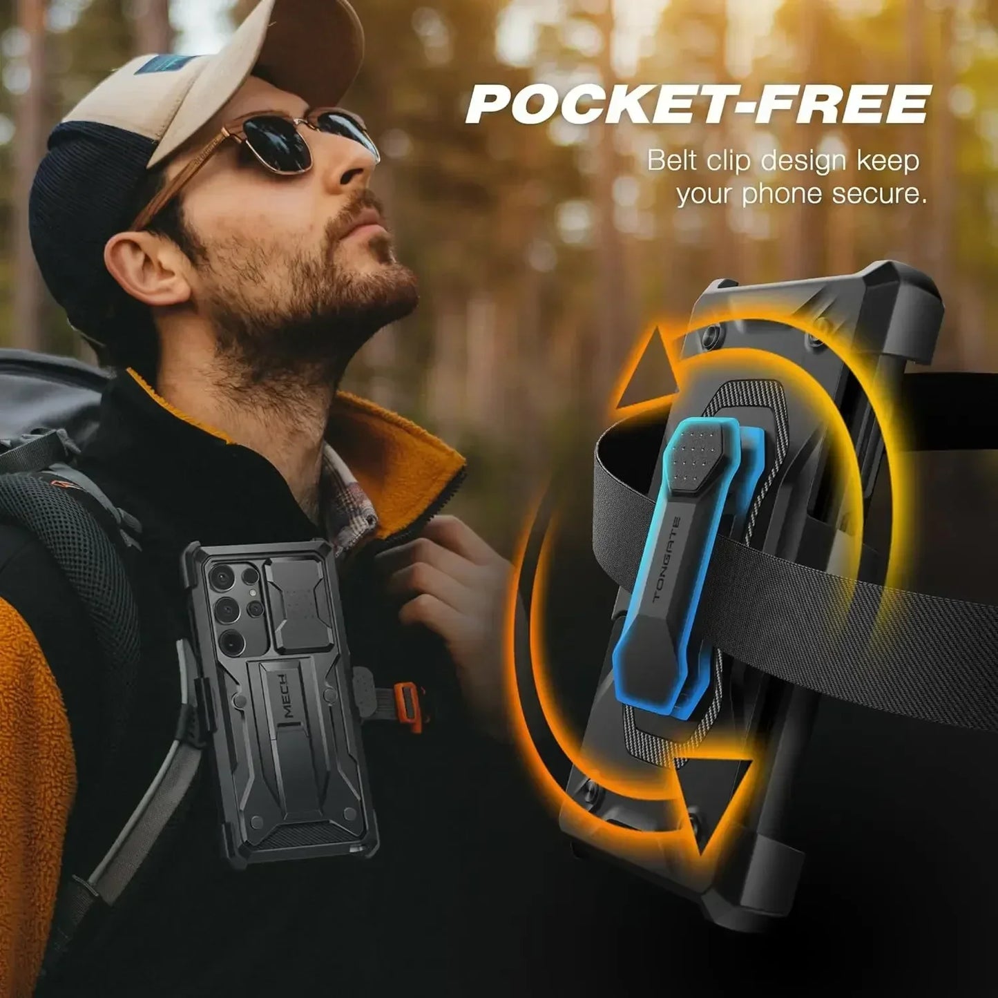 For Samsung Galaxy S24 Ultra Case Full-Body Shockproof Dual Layer Rugged Belt-Clip Case with Front Frame camera Screen Protector