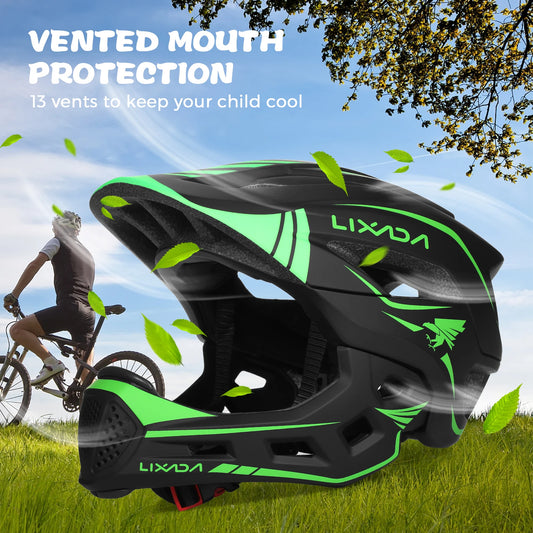 Detachable Full Face Bike Helmet For Cycling And Skating