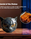 Room Embellishment Finish Home Decor Amber Eyes Black Cat Figurine Resin Ornament Halloween Office Bookshelf Decor