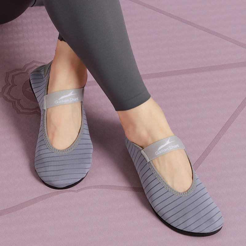Indoor Fitness Non-slip Soft-soled Yoga Shoes Women's Rope Jumping Mute Stretching Pilates Training Shoes