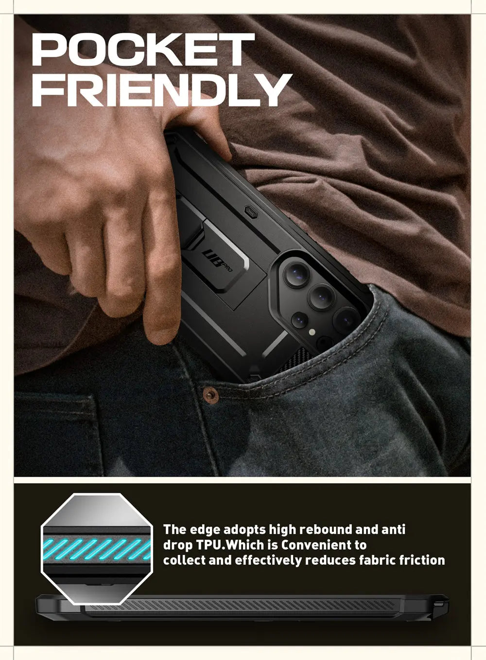 For Samsung Galaxy S25 Ultra Case UB Pro Full-Body Dual Layer Rugged Belt-Clip Phone Case with Built-in Screen Protector